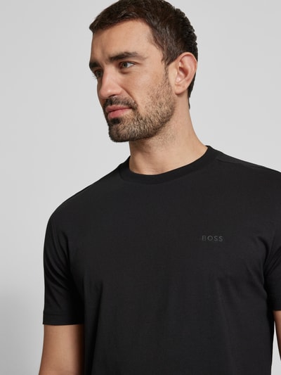 BOSS Green T-Shirt mit Label-Print Black 3