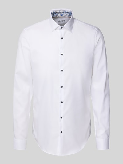 Jake*s Slim fit zakelijk overhemd met extra lange mouwen Wit - 2