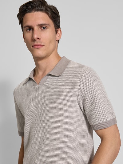 Jack & Jones Premium Regular fit poloshirt met V-hals Middengrijs - 3