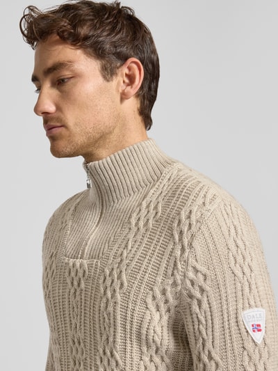 Dale of Norway Wollpullover mit Troyer-Kragen Sand 3