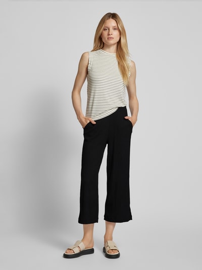 OPUS Regular fit culotte met structuurmotief, model 'MELTIKO' Zwart - 1