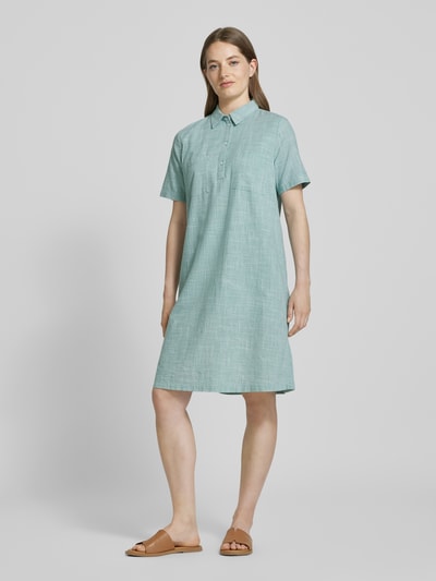 Tom Tailor Regular fit blousejurk van puur katoen Mintgroen - 1