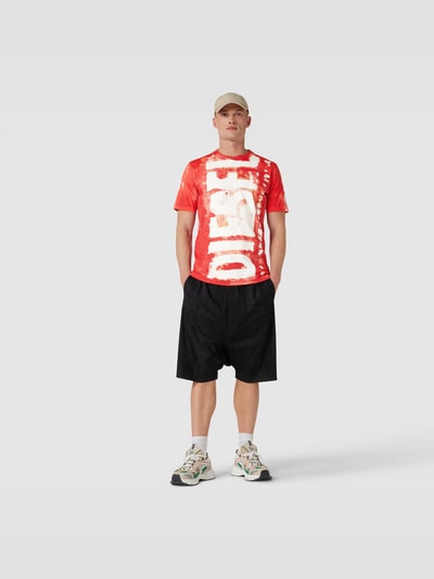 Diesel T-Shirt mit Rundhalsausschnitt Rot meliert 1