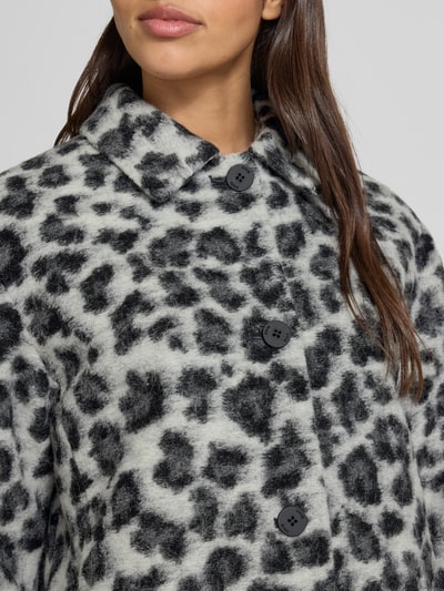 Brax Regular fit jack van scheerwolmix, model 'Linz' Zwart - 3