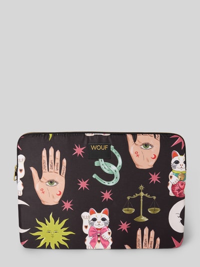 WOUF Laptoptasche mit Label-Detail Modell 'Fortuna' Black 1
