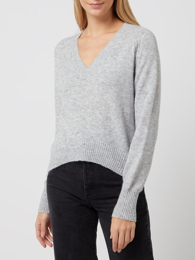 Vero Moda Sweter z dodatkiem streczu model ‘New Wind’ Jasnoszary melanż 4