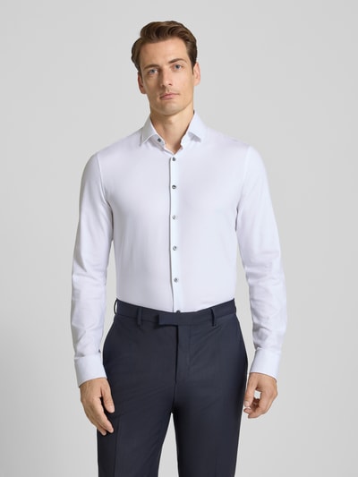 OLYMP No. Six Super slim fit zakelijk overhemd met kentkraag Wit - 4