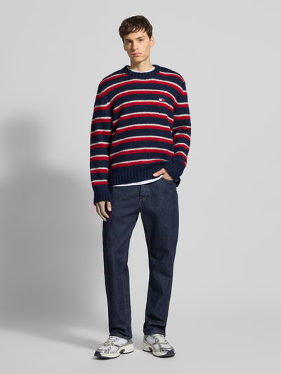 Tommy Jeans Regular fit gebreide pullover met alpaca  Marineblauw - 1