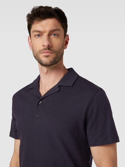 Strellson Poloshirt in effen design Marineblauw - 3