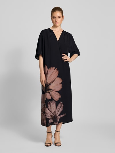Jake*s Collection Maxi-jurk met V-hals Zwart - 4