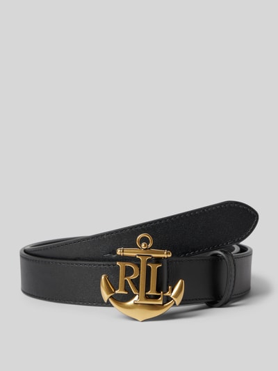 Lauren Ralph Lauren Ledergürtel mit Pinschließe Modell '3D ANCHOR' Black 1