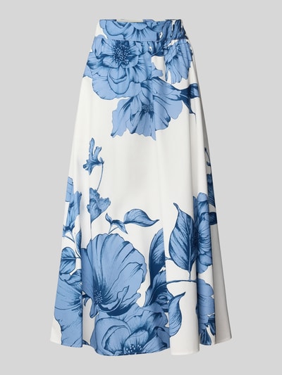 Oui Midirock mit gelegten Falten Hellblau 2