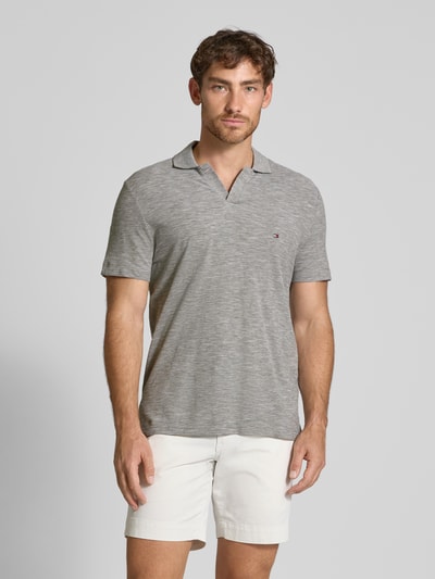 Tommy Hilfiger Regular Fit Poloshirt aus reiner Baumwolle Dunkelgruen Melange 4