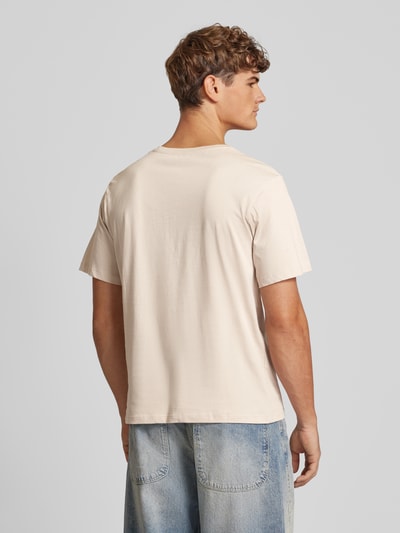 Jack & Jones T-shirt met labelprint, model 'ECORP' Beige - 5