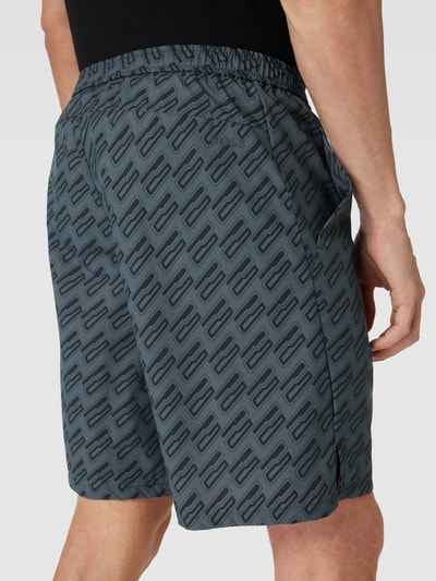 BOSS Green Shorts mit grafischem Allover-Muster Modell 'Game Long' Anthrazit 3