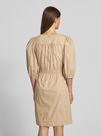 BOSS Orange Knielanges Kleid mit Puffärmeln Modell 'Dezzan' Sand 5