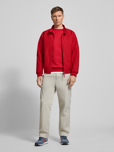 Tommy Hilfiger Relaxed Fit Blouson mit Logo-Stitching Rot 1