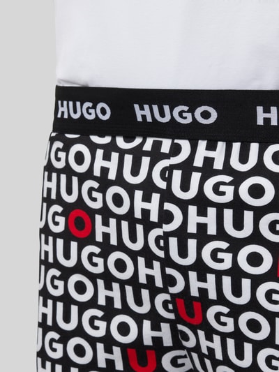 HUGO Pyjama mit Label-Prints Modell 'Tortuga' Black 2