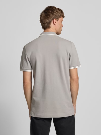 G-Star Raw Slim fit poloshirt met labelstitching, model 'Dunda' Lichtgrijs - 5