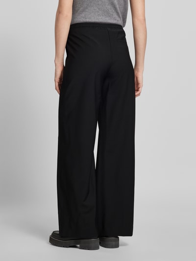 Marc O'Polo Straight fit stoffen broek van wolmix met stretch en elegante persplooi Zwart - 5