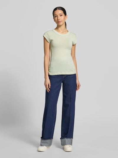 Marc O'Polo Slim Fit T-Shirt aus reiner Baumwolle Hellgruen 1