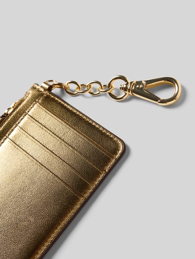 Lauren Ralph Lauren Portemonnee van schapenleer met karabijnsluiting Goud gemêleerd - 3