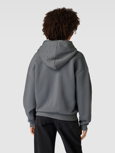 Review Sweatjacke mit Label-Detail (dunkelgrau) online kaufen