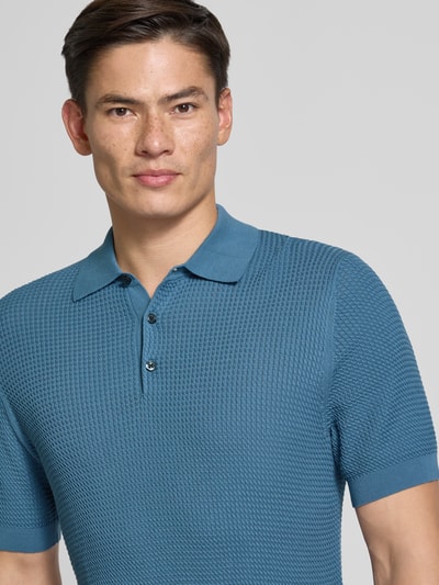 Matinique Slim fit poloshirt met knoopsluiting Oceaanblauw - 3