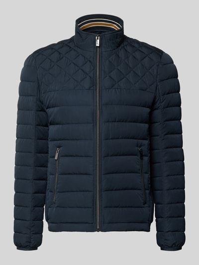 Christian Berg Men Steppjacke mit Stehkragen und Reißverschlusstaschen Marine 1