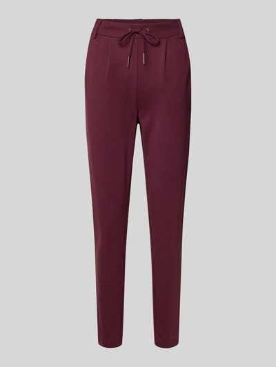 Only Regular Fit Trackpants aus Viskose-Mix Modell 'POPTRASH' Bordeaux Melange 2