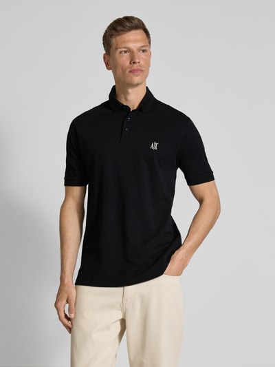 ARMANI EXCHANGE Koszulka polo z wyhaftowanym logo Czarny 4