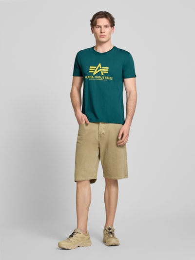 Alpha Industries T-Shirt mit Logo und Rundhalsausschnitt Petrol 1