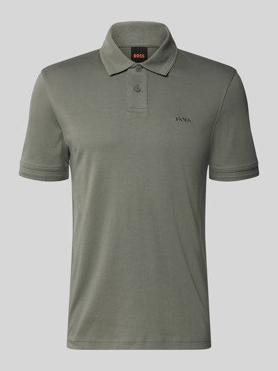 BOSS Orange Koszulka polo o kroju regular fit z czystej bawełny model 'INTERLOCK' Oliwkowy 2