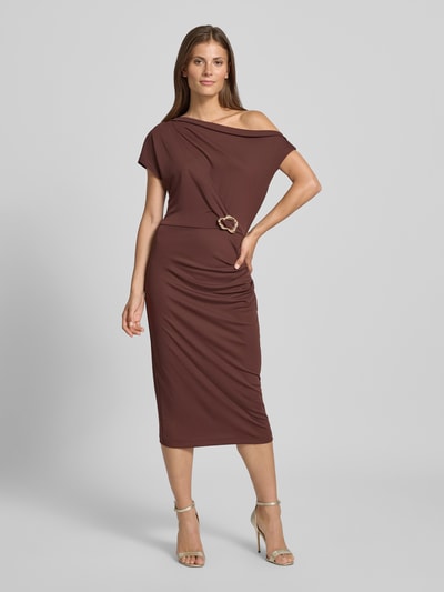 Rinascimento Cocktailkleid im One-Shoulder-Look Schoko 4