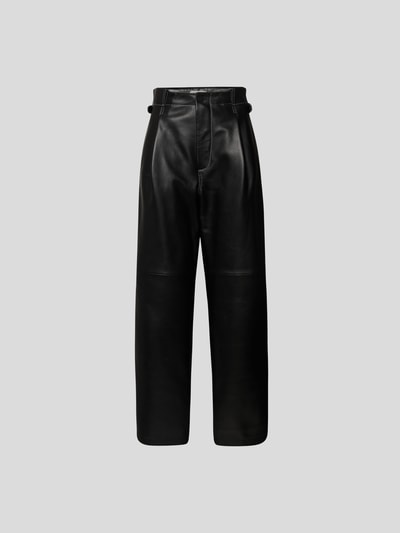 The Mannei Lederhose mit Label-Details Black 2