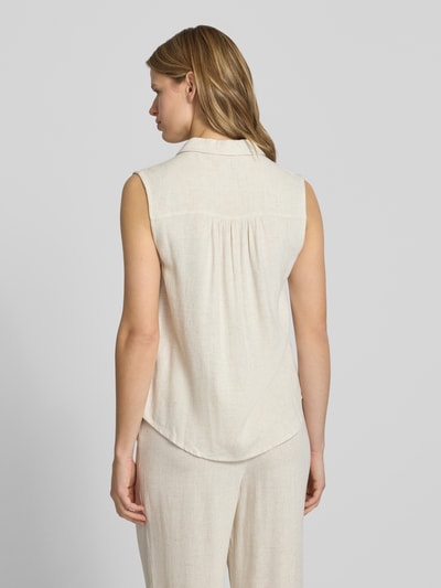 ONLY regular fit linnen blouse zonder mouwen model 'SIESTA' Zand - 5