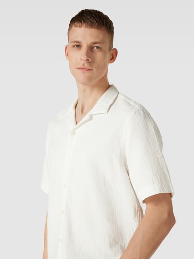 JAKE*S STUDIO MEN Freizeithemd mit Strukturmuster Offwhite 3