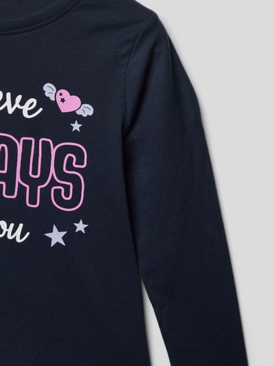 NAME IT Longsleeve mit Motiv-Print Modell 'VIOLET' Marine 2