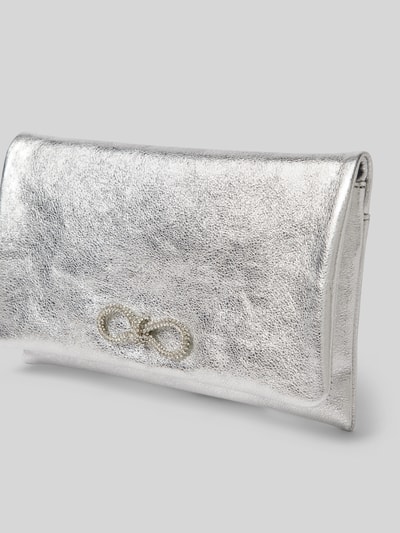 Abro Clutch mit Strasssteinbesatz Silber 3