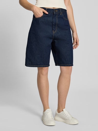 Carhartt Work In Progress Loose Fit Jeansshorts mit Eingrifftaschen Modell 'Brandon' Dunkelblau 4