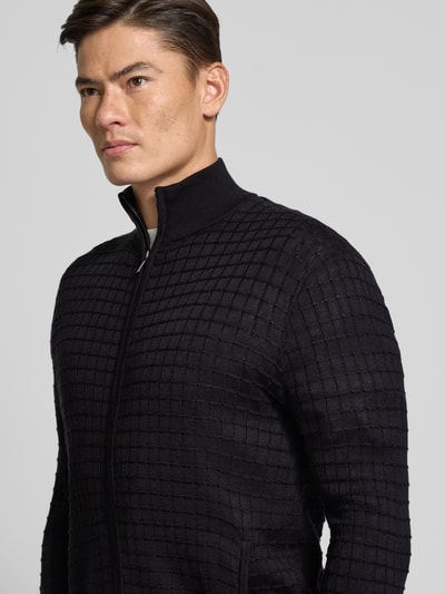 Emporio Armani Strickjacke mit Stehkragen und Zweiwege-Reißverschluss Marine 3