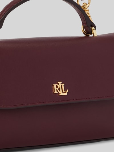 Lauren Ralph Lauren Umhängetasche aus echtem Kalbsleder Modell 'MRCY' Bordeaux 6