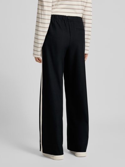Marc O'Polo Wide Leg Sweatpants mit Kontraststreifen Marine 5