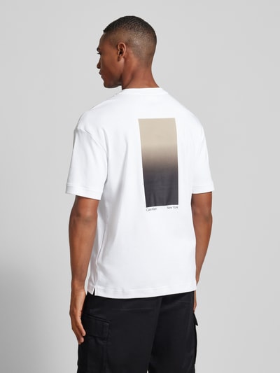 CK Calvin Klein T-shirt z bawełny z detalem z logo Biały 5