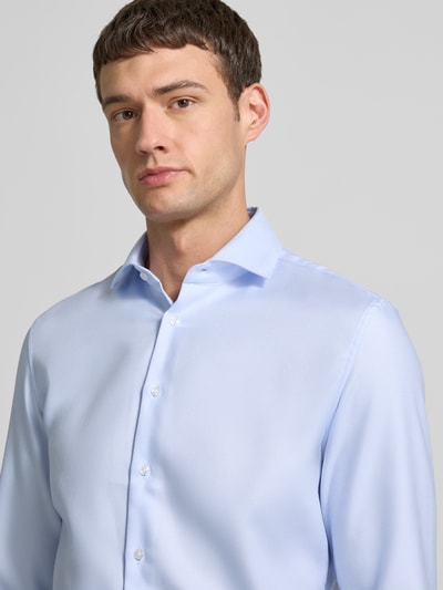 SEIDENSTICKER Koszula biznesowa o kroju slim fit z kołnierzykiem typu kent Błękitny 3