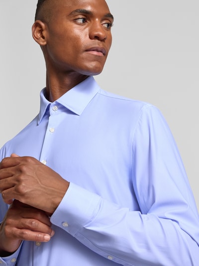 Jake*s Koszula biznesowa o kroju slim fit z kołnierzykiem typu kent Błękitny 3