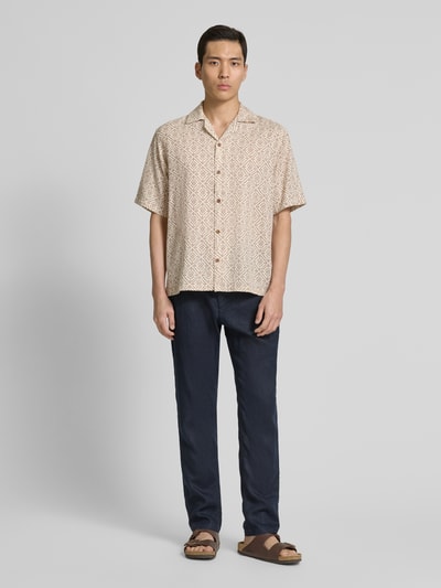 Jack & Jones Premium Regular fit vrijetijdsoverhemd met 1/2-mouwen, model 'BLUVINCENT' Offwhite - 1