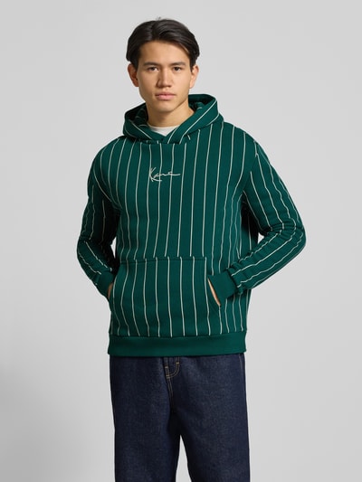 KARL KANI Hoodie met logo en kangoeroezak Petrol - 4