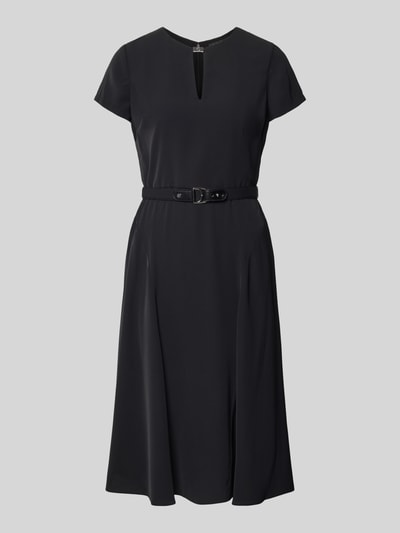 Lauren Ralph Lauren Knielanges Kleid mit Taillengürtel Black 2