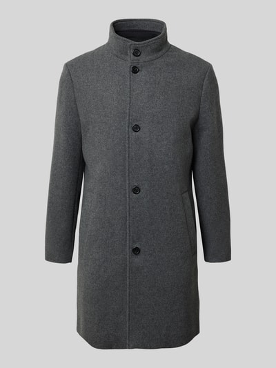 SELECTED HOMME Regular fit lange wollen jas met gewatteerde inzet, model 'RAINAR' Zilver - 2